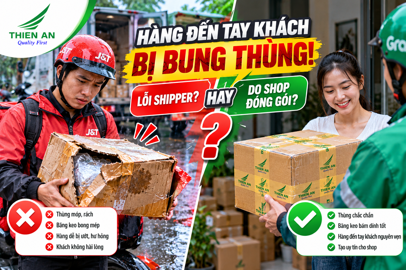 Hàng Đến Tay Khách Bị Bung Thùng: Lỗi Do Shipper Hay Do Shop Đóng Gói?