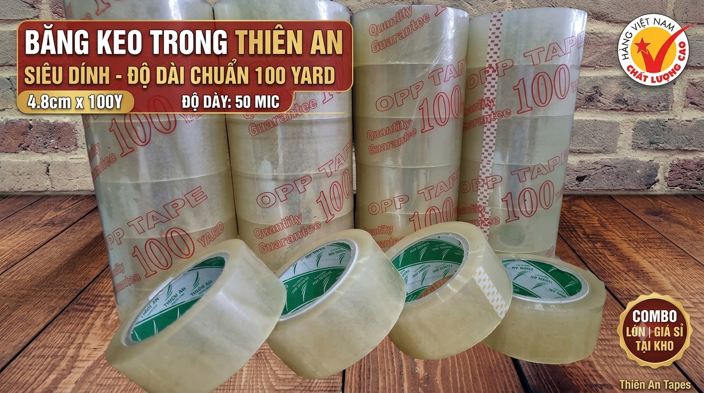 Băng keo trong là gì Cách chọn đúng loại cho từng nhu cầu đóng gói