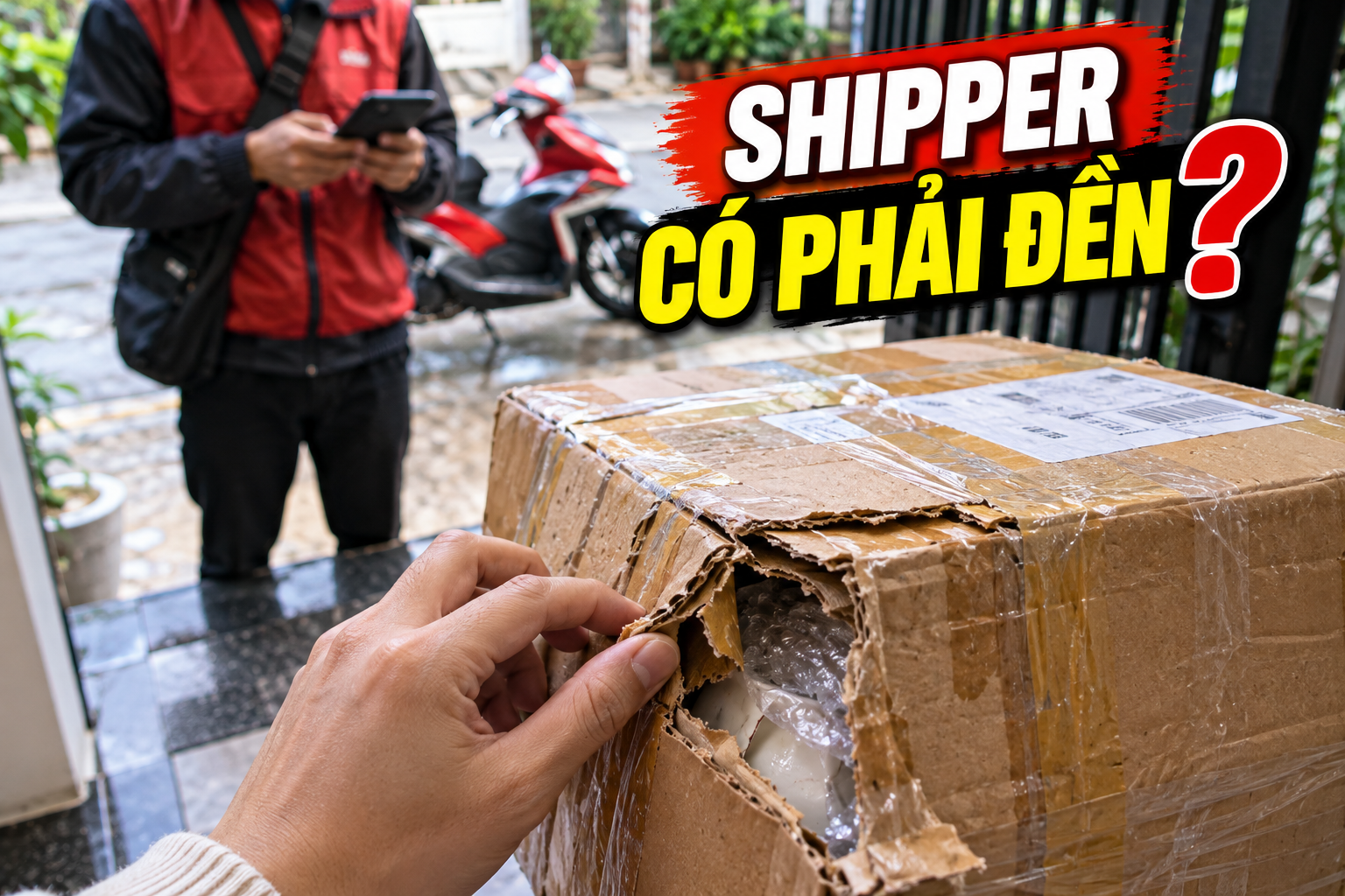 Hàng Bị Rách Khi Giao, Shipper Có Phải Đền Không?
